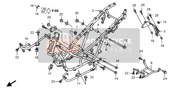 90105MW0000, Bolt, Engine Hanger, 10X2, Honda, 2